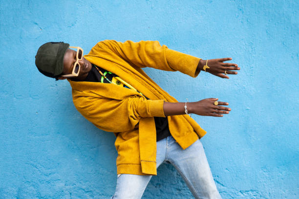 Cool guy with his head on one side and his hands