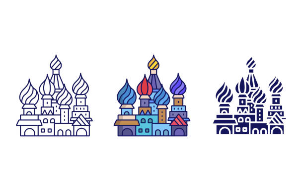 教会ベクトルアイコン - kremlin点のイラスト素材／クリップアート素材／マンガ素材／アイコン素材