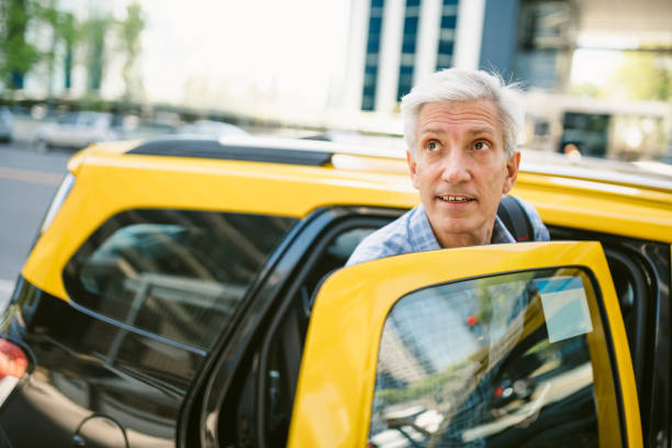 istock Businessman Taxi ride 1485818137