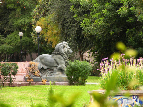 istock Lion sculpture in colonial house, Santiago, Chile 1485819832