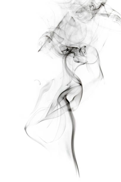 istock A jet of white smoke on a white background 1485822745