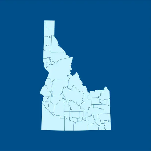 Vector illustration of Idaho map