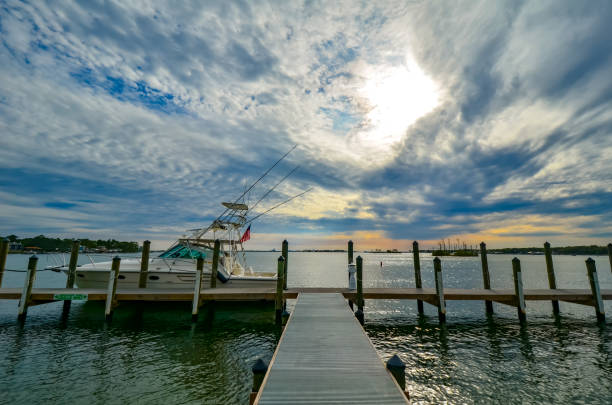 istock Stormy Spring Sunset on the Water 1485834328