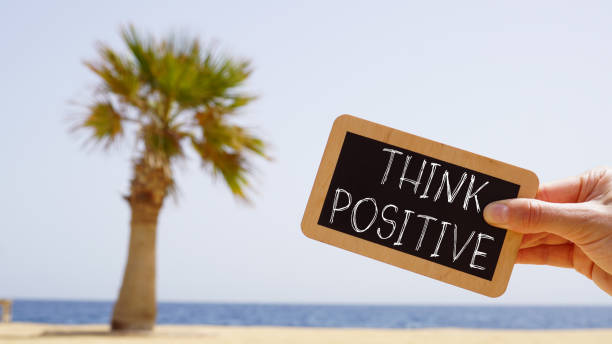 istock Think positive is shown using the text and photo of beach 1485840860