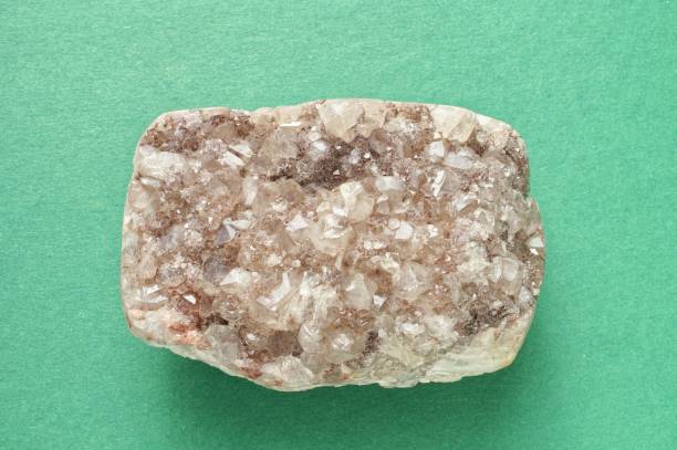 istock Natural white amethyst druse geode mineral crystal unpolished semi-precious gemstone 1485849183