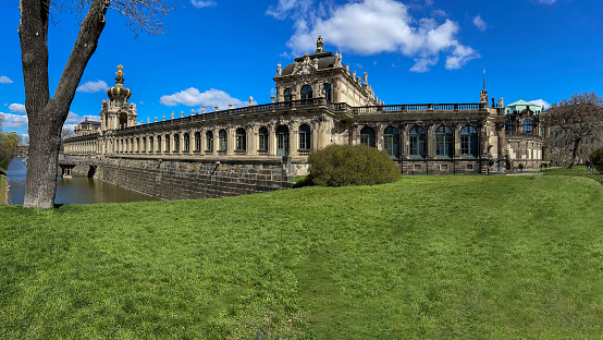 the Zwinger is a building that's an entrance to the palace complex in the Old Town of Dresden, Germany, one of the most famous buildings in the area, built in the 18th century