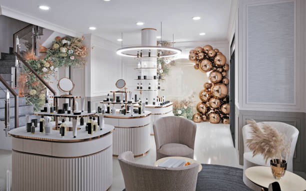 istock Cosmetics and body care shop, 3d rendering 1485863877