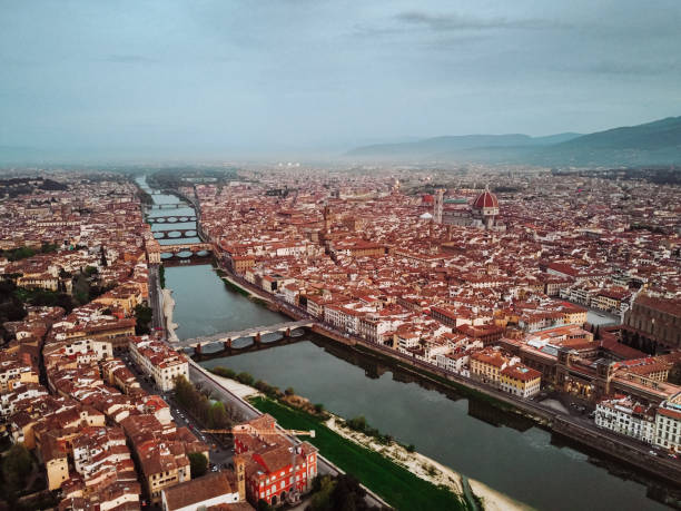 istock ponte vecchio aerial view 1485865750