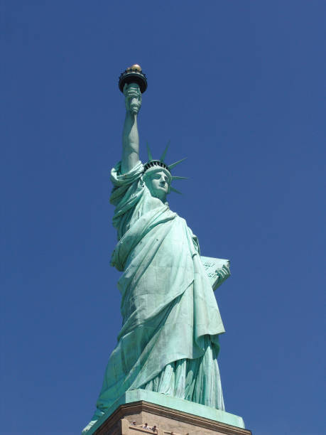 istock Statue of liberty on a sunny day NYC 1485871310