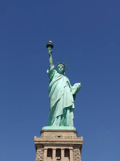 istock Statue of liberty on a sunny day NYC 1485871323