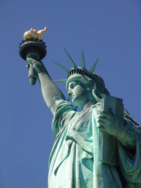 istock Statue of liberty on a sunny day NYC 1485871336
