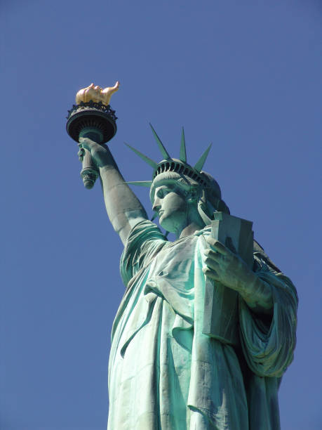 istock Statue of liberty on a sunny day NYC 1485871340