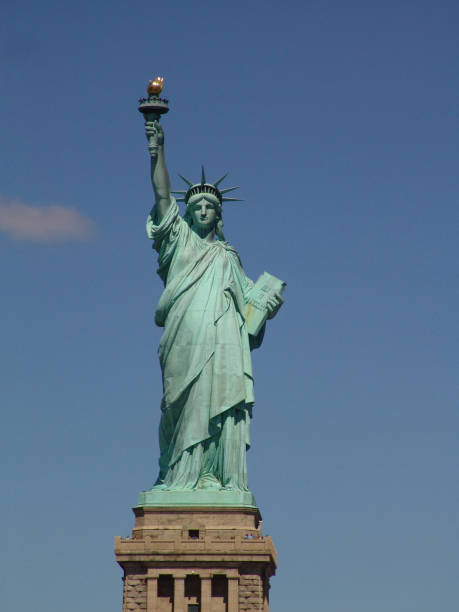 istock Statue of liberty on a sunny day NYC 1485871364