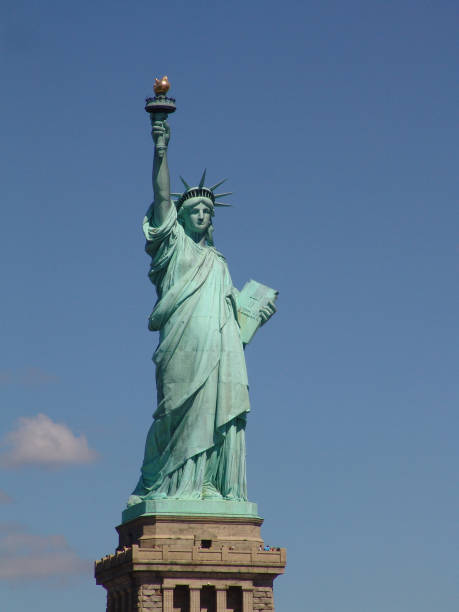 istock Statue of liberty on a sunny day NYC 1485871369