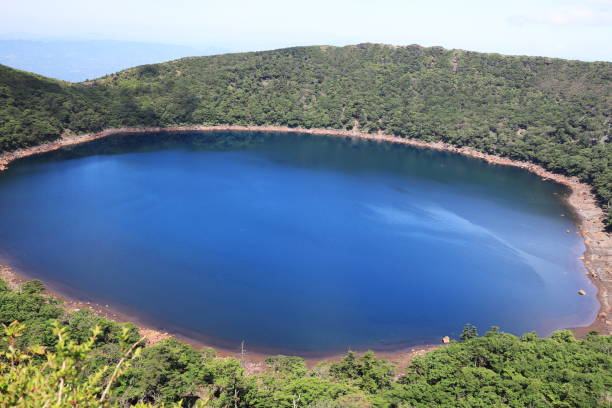 istock Beautiful and large Onamiike volcanic lake 1485871587