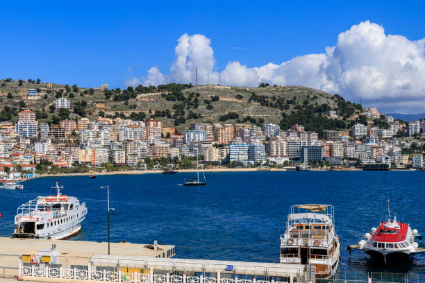istock Saranda, townscape in Albania 1485873661