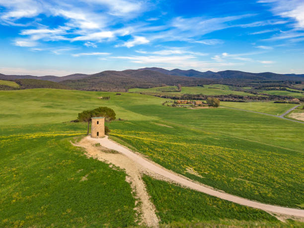 istock Bibbona old Mill in Tuscany from drone 1485875015