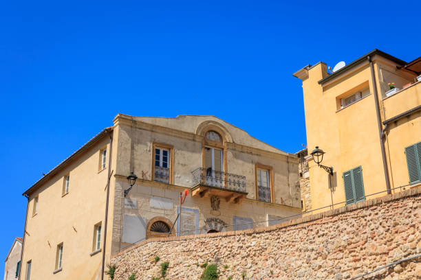 istock Town Hall in Bibbona, Tuscan medieval town 1485875024
