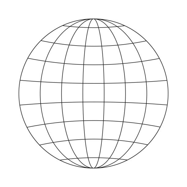 Globe pictogram. Earth planet sphere icon. Global international problems, people connecting, travelling, all around world delivery symbol Globe pictogram. Earth planet sphere icon. Global international problems, people connecting, travelling, all around world delivery symbol. Vector outline illustration latitude stock illustrations