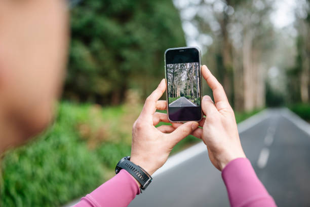 istock Tourist capturing a nice view on vacation. 1485893726