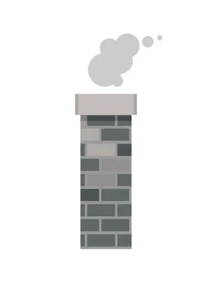 Vector illustration of House chimney. Simple flat illustration.