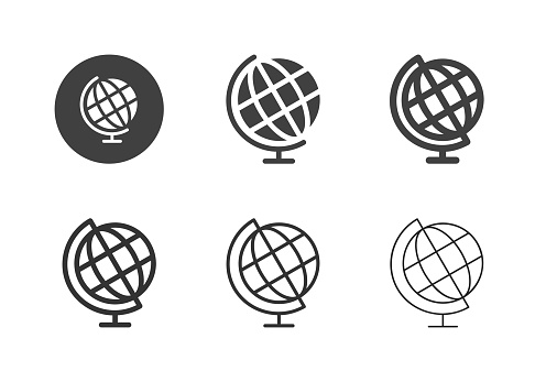 Desktop Globe Icons Multi Series Vector EPS File.