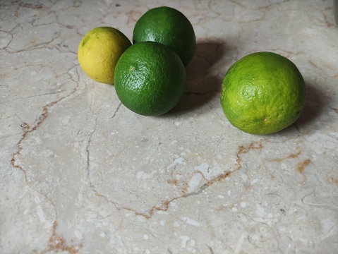 close up of several types of fresh oranges picked from the garden