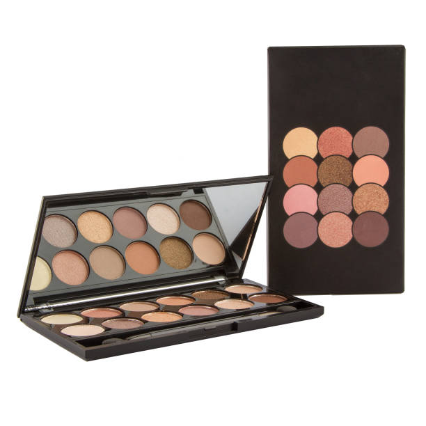 istock Eyeshadow palette with dry blush in a black box 1485909696