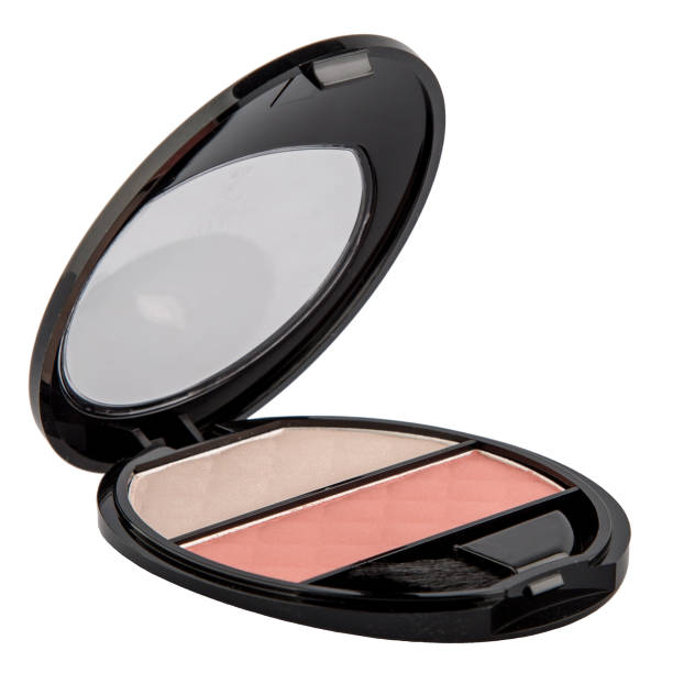 istock Eyeshadow palette with dry blush in a black box 1485909804