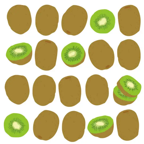 Vector illustration of kiwi pattern