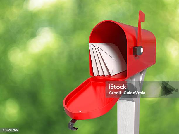 Mailbox Stock Photo - Download Image Now - Mailbox, Red, Blank