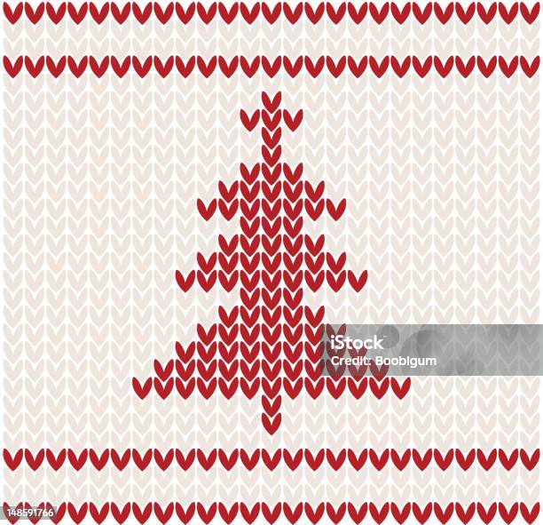 Gestrickte Hintergrund Weihnachten Stock Vektor Art und mehr Bilder von Baum - Baum, Bildhintergrund, Computergrafiken