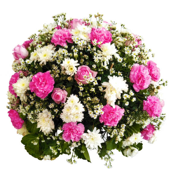 istock clipping paths bouquet,rose,carnation and margarite for decorative in wedding isolated on white background,flower colorful pink,white,yellow 1485930195
