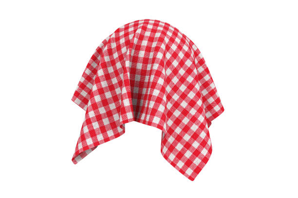 istock Surprise, Award or Prize Concept. Hidden Object Covered with Red Checkered Tablecloth Texture Fabric. 3d Rendering 1485938459