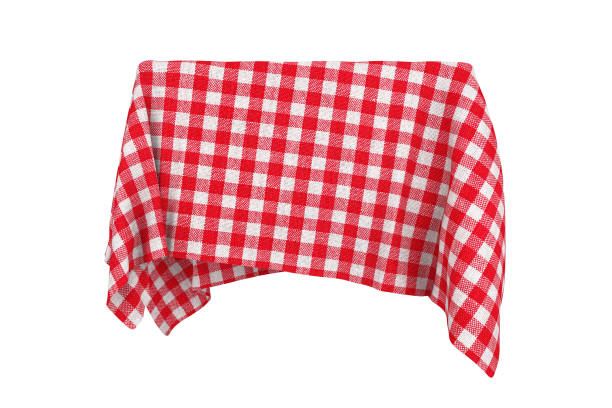istock Surprise, Award or Prize Concept. Hidden Object Covered with Red Checkered Tablecloth Texture Fabric. 3d Rendering 1485938658