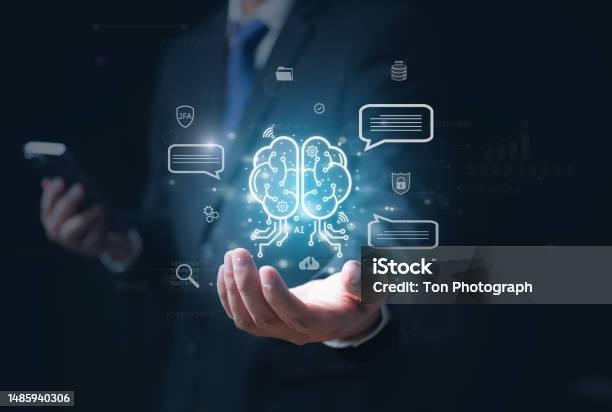 Human Provided Computer Intelligence Is Human Life With Artificial Intelligence Data In Computer Technology ...