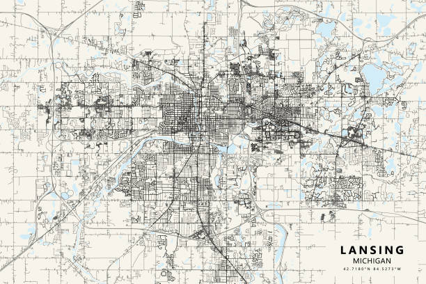 Michigan Rd Map Vector Detailed Road Map Of Michigan 2+ Thousand Michigan Road Map