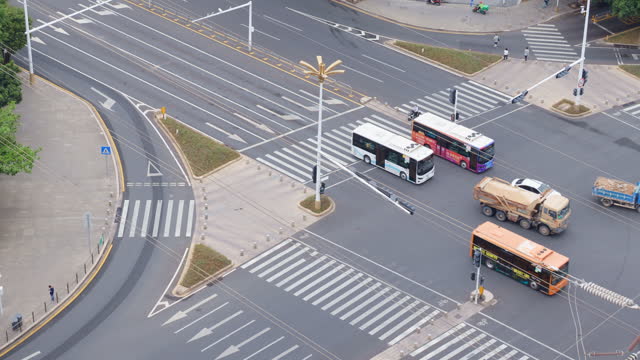 Road Traffic at an Intersection in Shenzhen