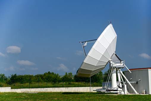 A satellite antenna for the study of radio signals from space.