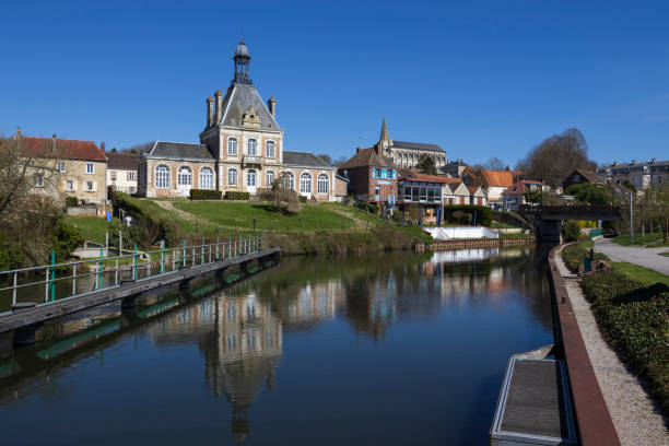 River Somme and Long Town Hall, France