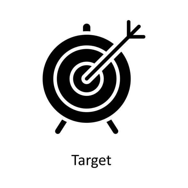 Target Vector  Solid Icons. Simple stock illustration stock Target Vector  Solid Icons. Simple stock illustration stock archery target group of objects target sport stock illustrations