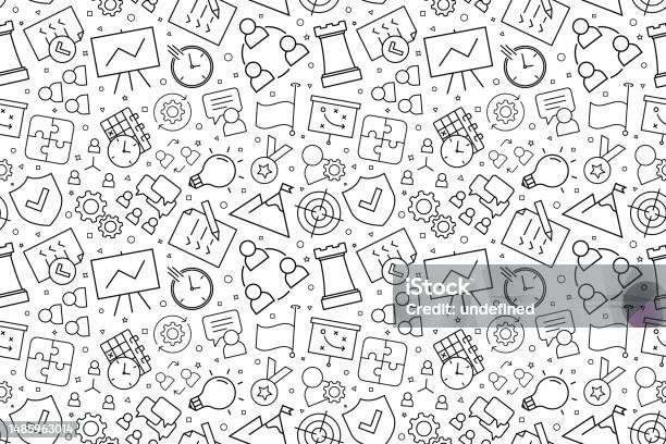 Vector Management Pattern Management Seamless Background Stock Vector Management Pattern Management Seamless Background Stock