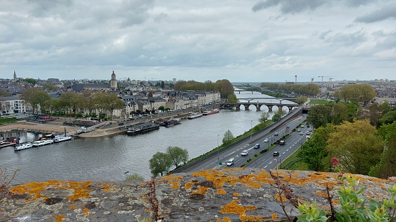 View of the banks of the Maine river in Angers