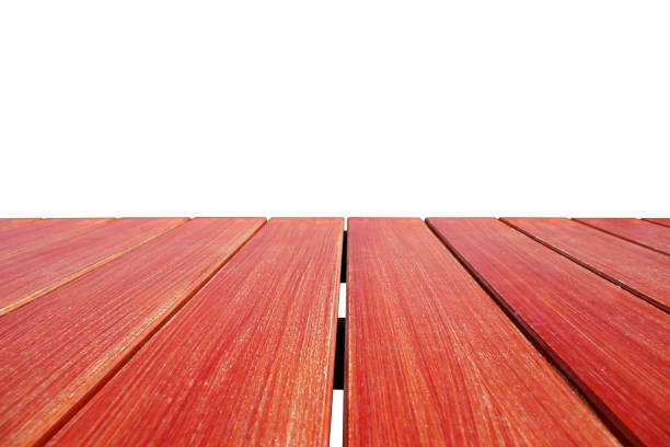 clipping paths,plank isolated on white background,close up with perspective wood on copy space,decorative modern style,pattern and wallpaper for design.