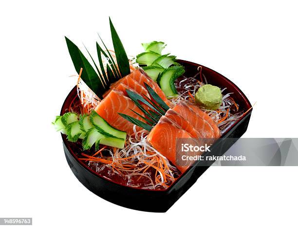 Sashimi Di Salmone - Fotografie stock e altre immagini di Asia - Asia, Carne, Cena