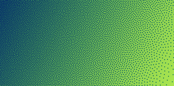 Modern and trendy background. Abstract design with dots and beautiful color gradient in a dotted style. This illustration can be used for your design, with space for your text (colors used: Yellow, Green, Blue). Vector Illustration (EPS file, well layered and grouped), wide format (2:1). Easy to edit, manipulate, resize or colorize. Vector and Jpeg file of different sizes.