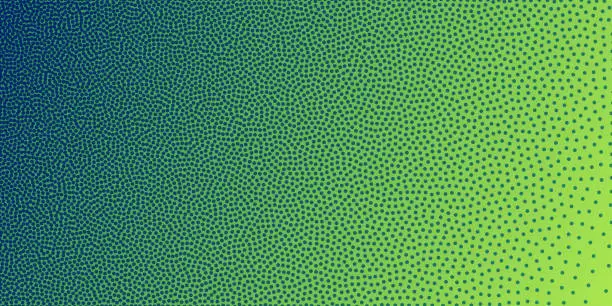 Vector illustration of Abstract design with dots and Green gradients - Stippling Art - Trendy background