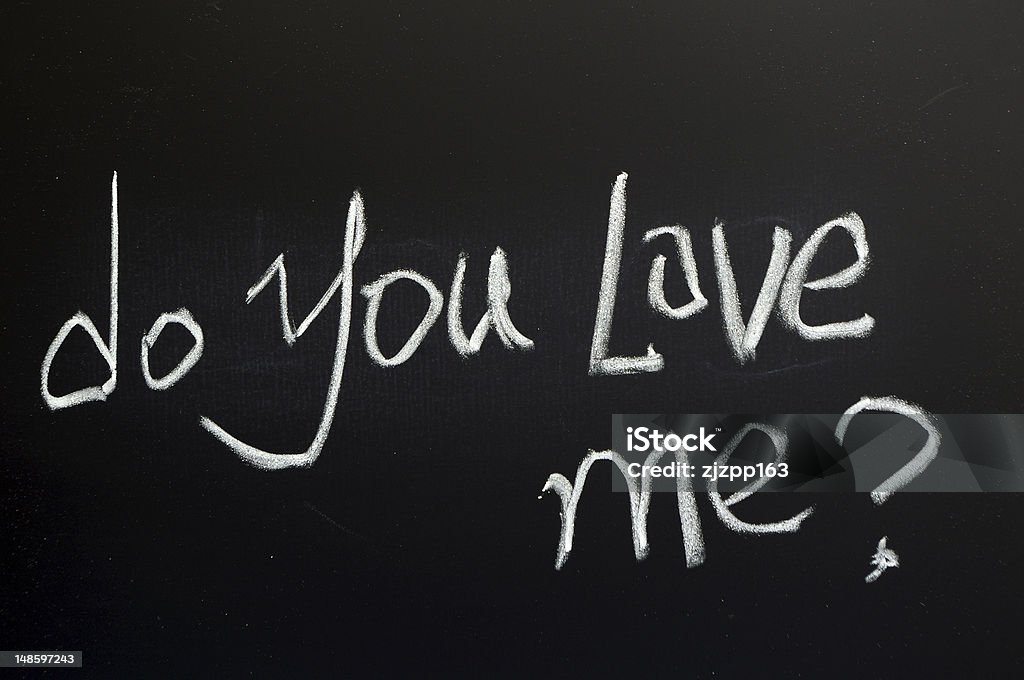 Do you love me Black Color Stock Photo
