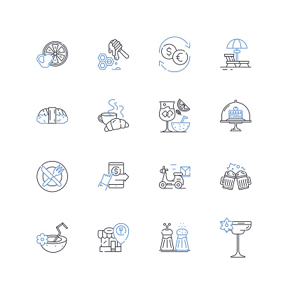 Literary world outline icons collection. Fiction, Poetry, Prose, Novel, Genre, Plot, Character vector and illustration concept set. Symbolism,Imagery linear signs and symbols