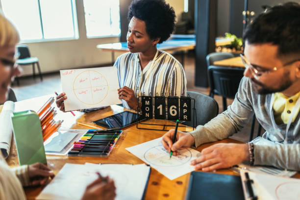 istock Business people on meeting in modern office. Brainstorming 1485983786